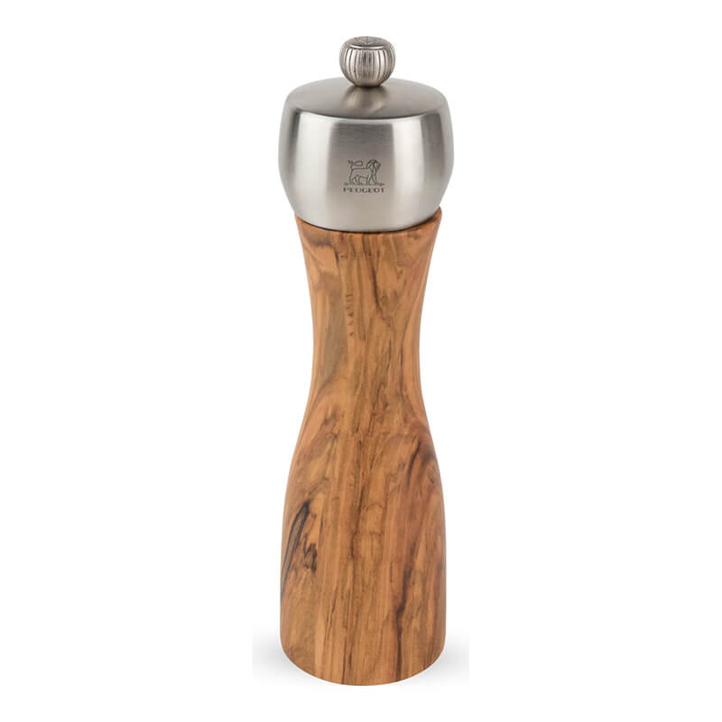 Peugeot Fidji manuelle Pfeffermühle aus Olivenholz & Edelstahl, 20 cm weitere Ansicht Peugeot Fidji manuelle Pfeffermühle aus Olivenholz & Edelstahl, 20 cm