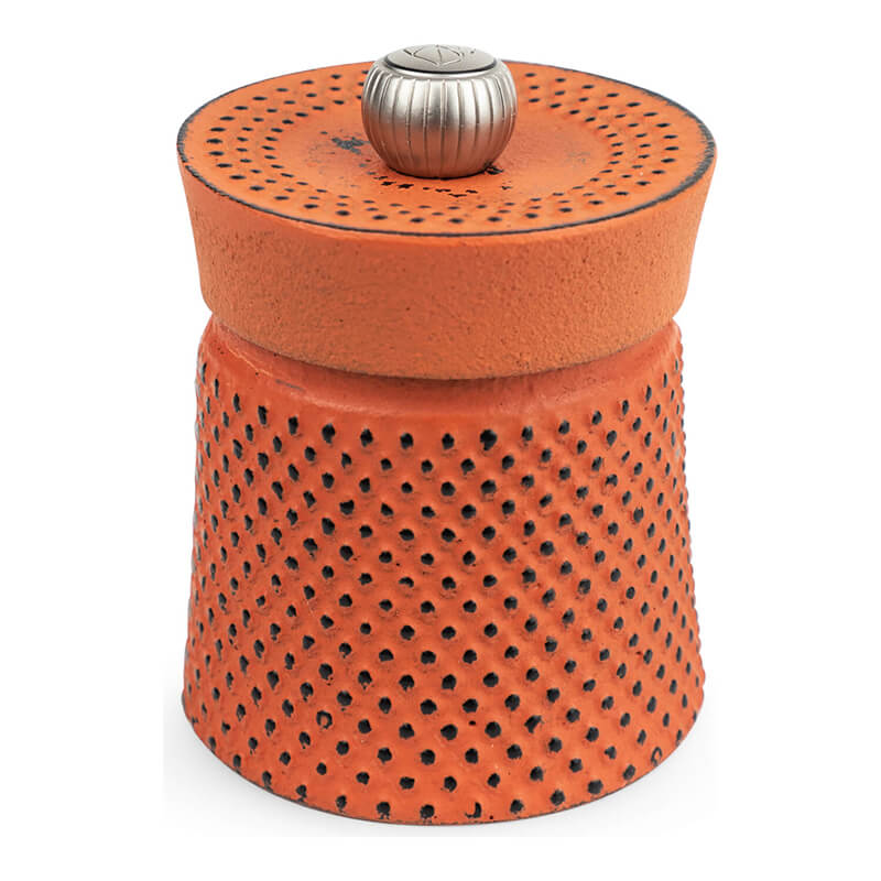 Peugeot Bali Fonte manuelle Pfeffermühle aus Gusseisen orange, 8 cm