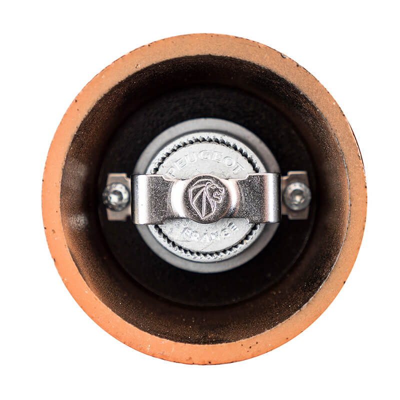 Peugeot Bali Fonte manuelle Pfeffermühle aus Gusseisen orange, 8 cm