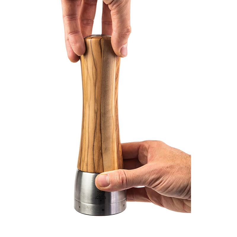 Peugeot Madras manuelle Salzmühle mit u'Select-System aus Olivenholz, 21 cm