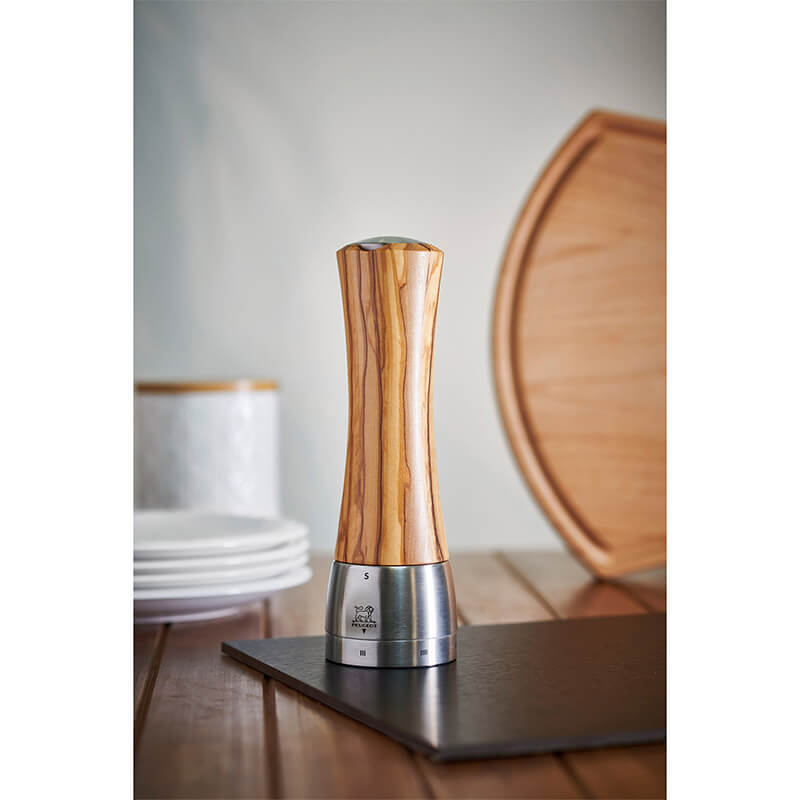 Peugeot Madras manuelle Salzmühle mit u'Select-System aus Olivenholz, 21 cm