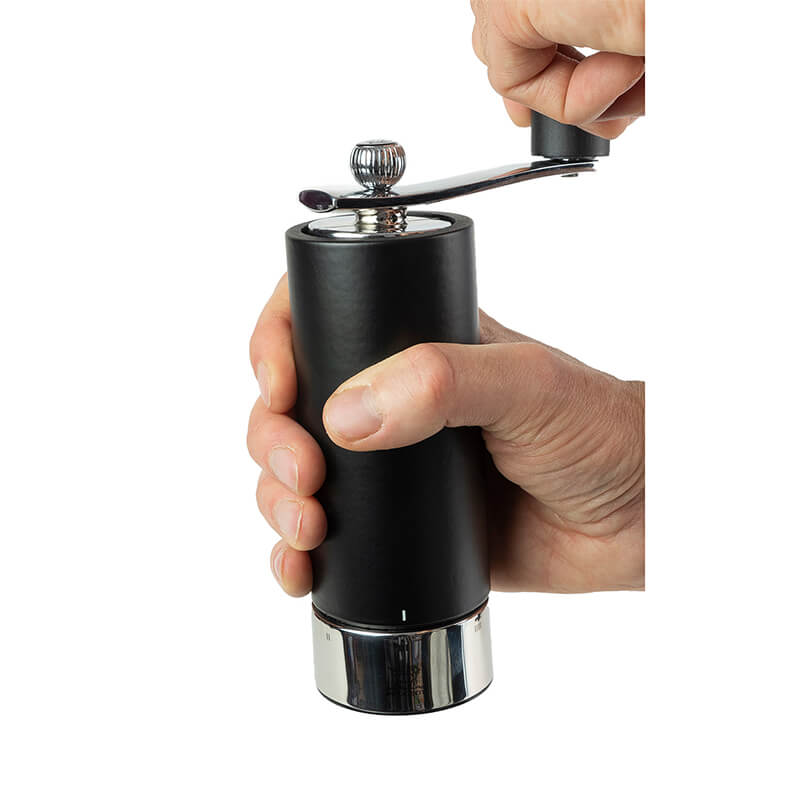 Peugeot Isen manuelle Pfeffermühle aus Holz mit Kurbel & u'Select-System schwarz matt, 18 cm weitere Ansicht Peugeot Isen manuelle Pfeffermühle aus Holz mit Kurbel & u'Select-System schwarz matt, 18 cm