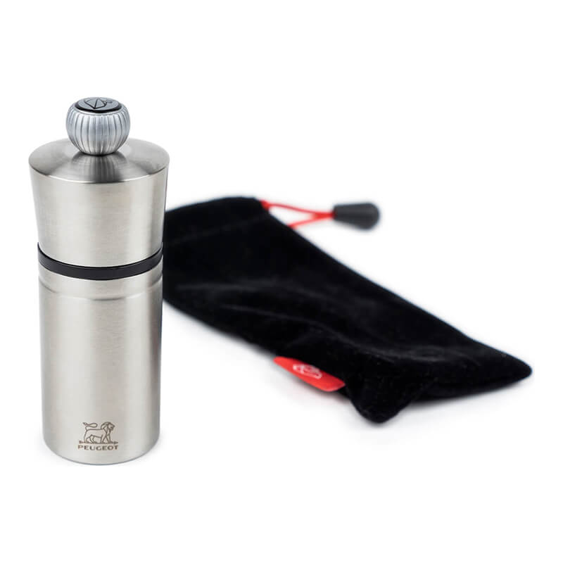 Peugeot Pocket manuelle Pfeffermühle aus Edelstahl, 10 cm