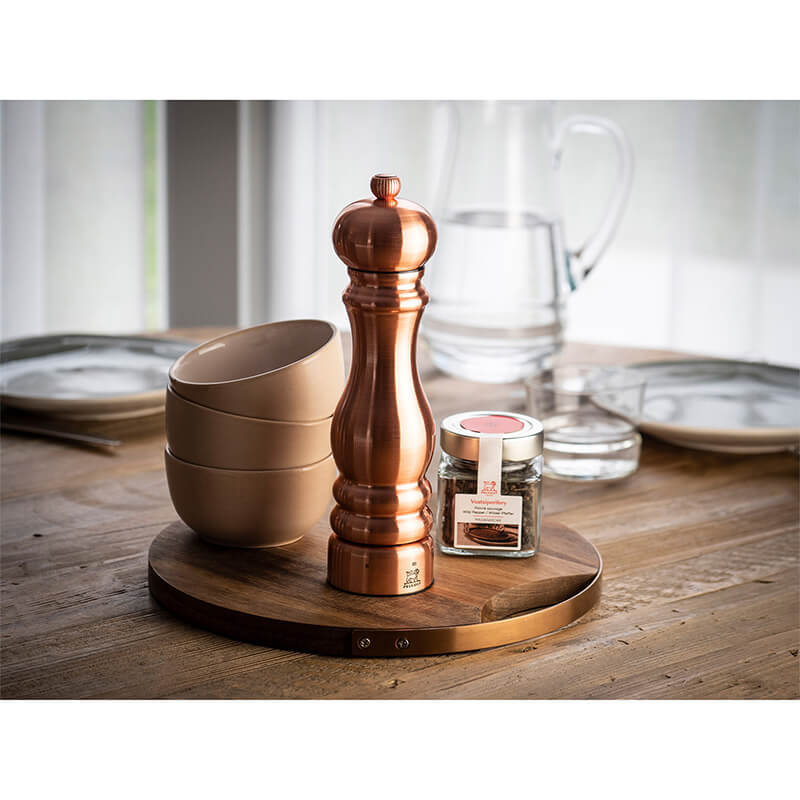 Peugeot Paris Chef manuelle Pfeffermühle aus Edelstahl, verkupfert mit u'Select-System, 22 cm weitere Ansicht Peugeot Paris Chef manuelle Pfeffermühle aus Edelstahl, verkupfert mit u'Select-System, 22 cm