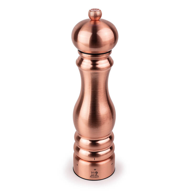 Peugeot Paris Chef manuelle Salzmühle aus Edelstahl, verkupfert mit u'Select-System, 22 cm weitere Ansicht Peugeot Paris Chef manuelle Salzmühle aus Edelstahl, verkupfert mit u'Select-System, 22 cm