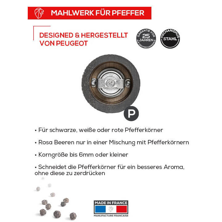 Peugeot Checkmate manuelle Pfeffermühle aus Holz schokolade, 30 cm weitere Ansicht Peugeot Checkmate manuelle Pfeffermühle aus Holz schokolade, 30 cm