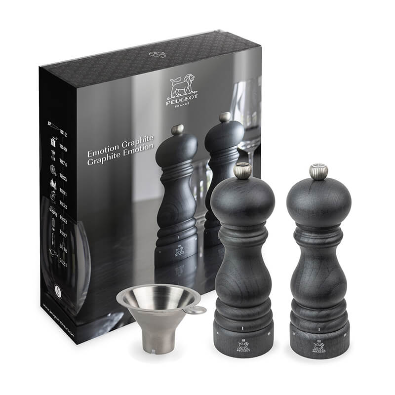 Peugeot Graphite Emotion! Geschenkbox Paris u'Select Pfeffer- & Salzmühle inkl. Edelstahltrichter, 18 cm weitere Ansicht Peugeot Graphite Emotion! Geschenkbox Paris u'Select Pfeffer- & Salzmühle inkl. Edelstahltrichter, 18 cm