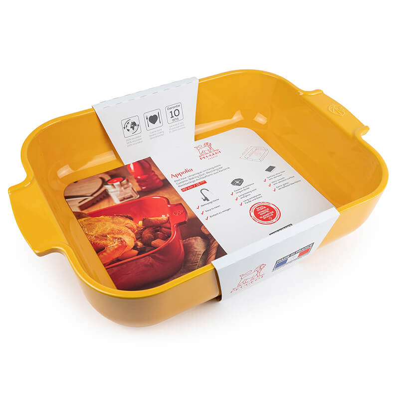 Peugeot Appolia Auflaufform rechteckig safrangelb, 40 cm weitere Ansicht Peugeot Appolia Auflaufform rechteckig safrangelb, 40 cm