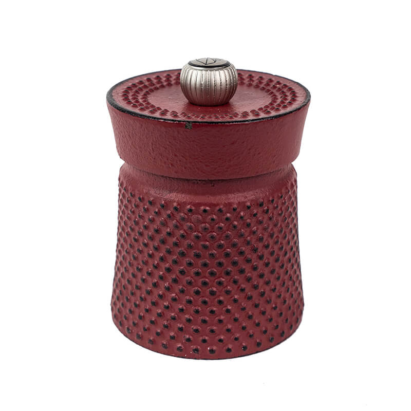 Peugeot Bali Fonte manuelle Pfeffermühle aus Gusseisen rot, 8 cm weitere Ansicht Peugeot Bali Fonte manuelle Pfeffermühle aus Gusseisen rot, 8 cm