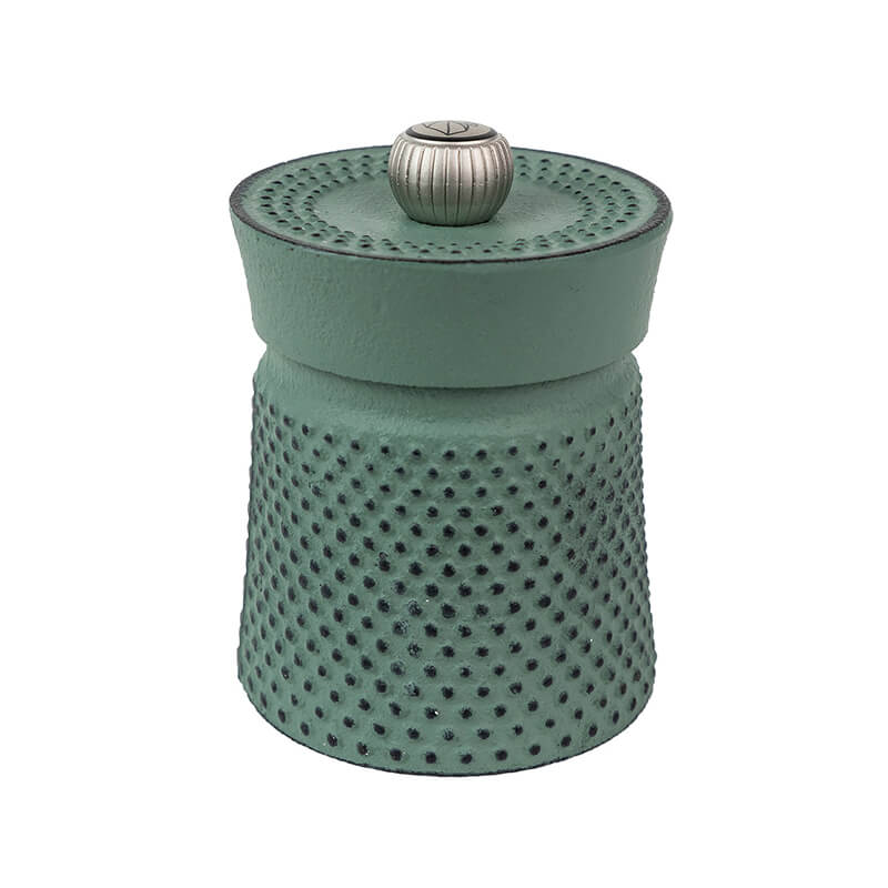 Peugeot Bali Fonte manuelle Pfeffermühle aus Gusseisen grün, 8 cm weitere Ansicht Peugeot Bali Fonte manuelle Pfeffermühle aus Gusseisen grün, 8 cm