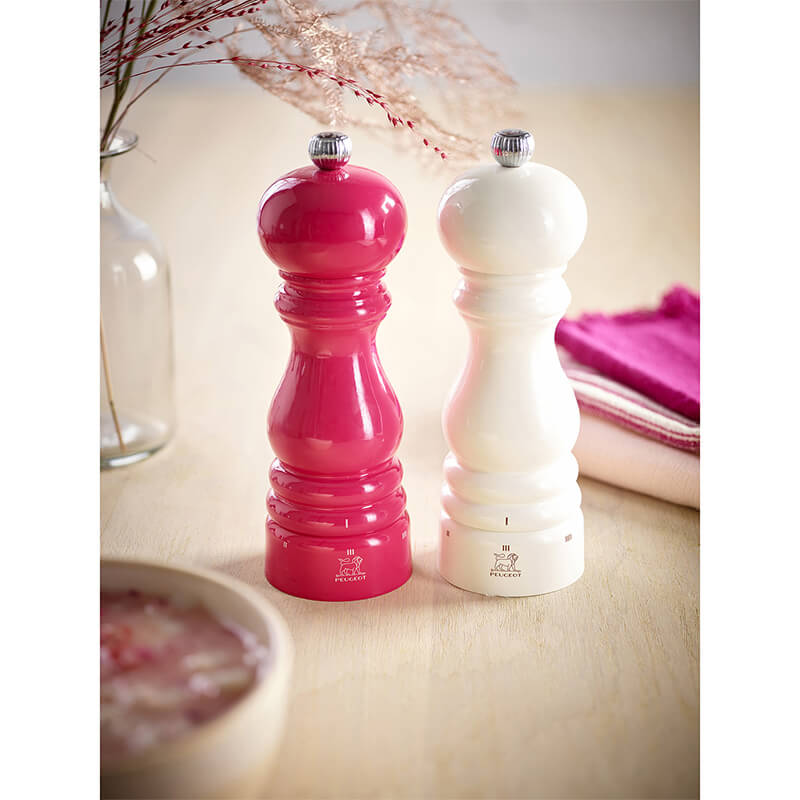 Peugeot Paris manuelle Pfeffermühle aus Holz mit u'Select-System bonbonrosa, 18 cm