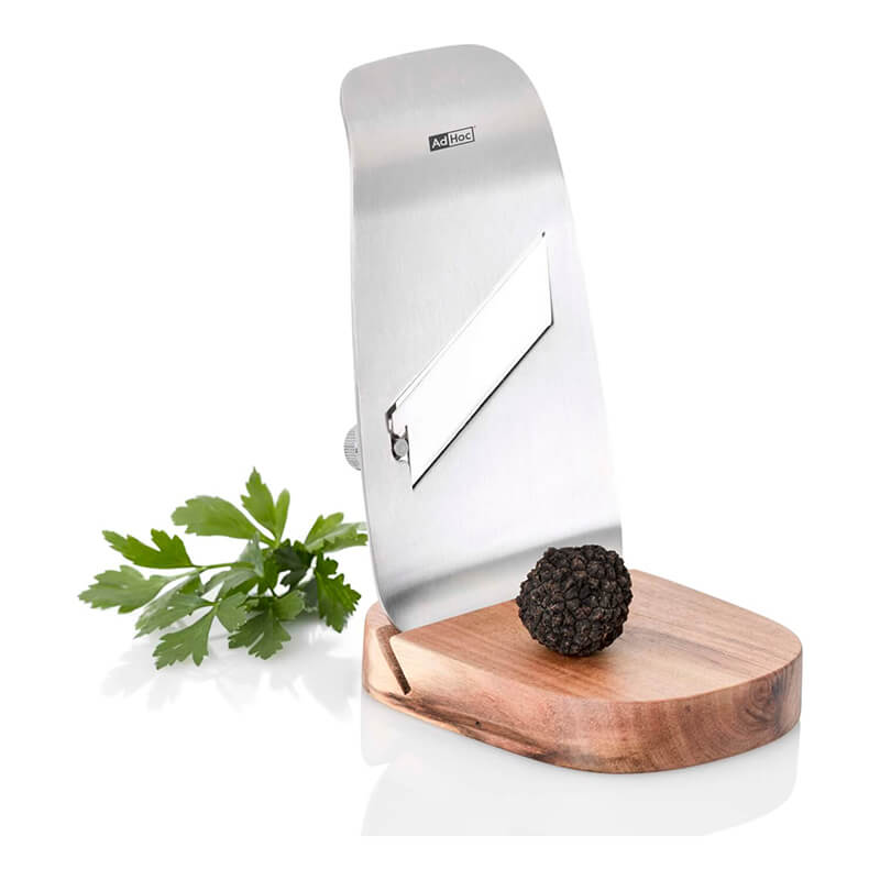 AdHoc Gourmet-Hobel Tufo aus Edelstahl & Akazienholz, 9,3 x 17 cm weitere Ansicht AdHoc Gourmet-Hobel Tufo aus Edelstahl & Akazienholz, 9,3 x 17 cm