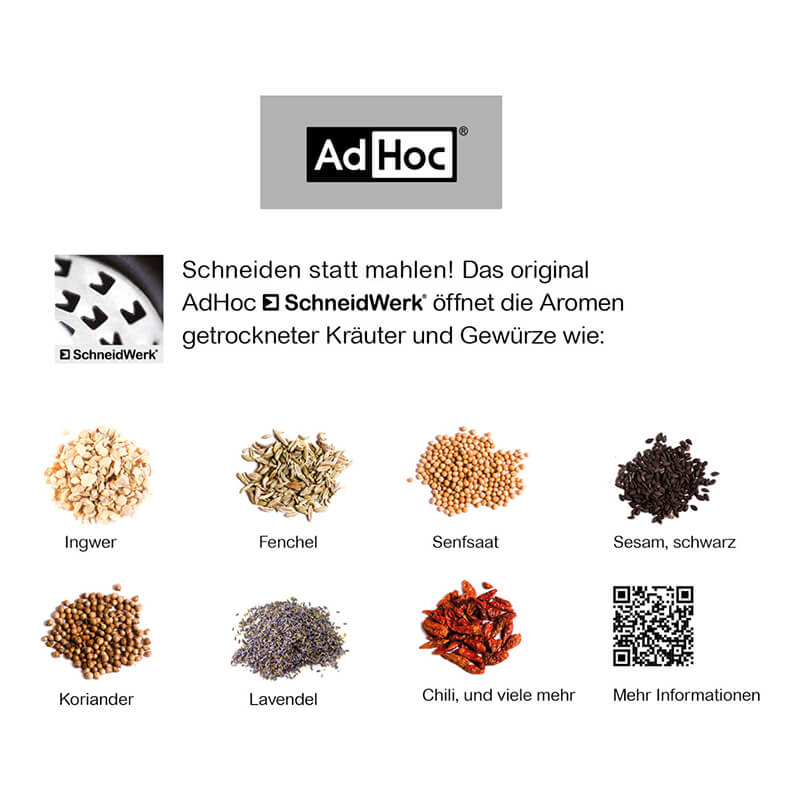 AdHoc Chilischneider Pepe - Chilimühle mit AdHoc SchneidWerk® 20,5 cm weitere Ansicht AdHoc Chilischneider Pepe - Chilimühle mit AdHoc SchneidWerk® 20,5 cm