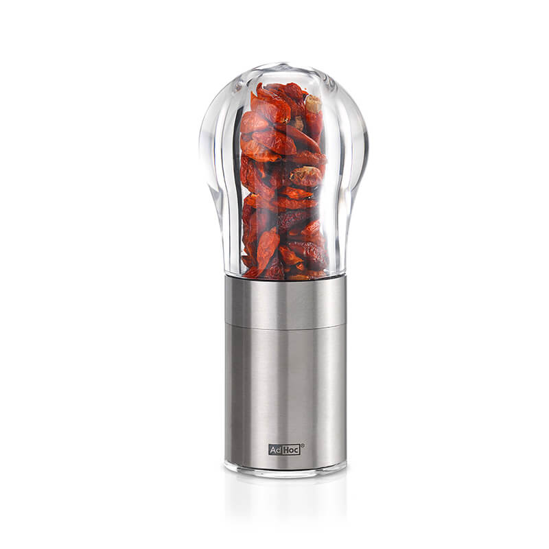 AdHoc Chili- & Gewürzschneider Eddi mit original AdHoc SchneidWerk® aus Edelstahl / Acryl, 15,5 cm weitere Ansicht AdHoc Chili- & Gewürzschneider Eddi mit original AdHoc SchneidWerk® aus Edelstahl / Acryl, 15,5 cm