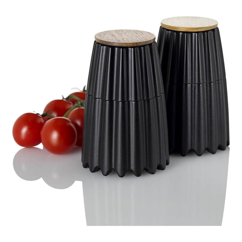 AdHoc Doppel- & Einzelmühle magnetisch MagTwo für Salz / Pfeffer mit Ceramic Mahlwerke CeraCut® aus Bambus & Kunststoff, 19,5 cm weitere Ansicht AdHoc Doppel- & Einzelmühle magnetisch MagTwo für Salz / Pfeffer mit Ceramic Mahlwerke CeraCut® aus Bambus & Kunststoff, 19,5 cm