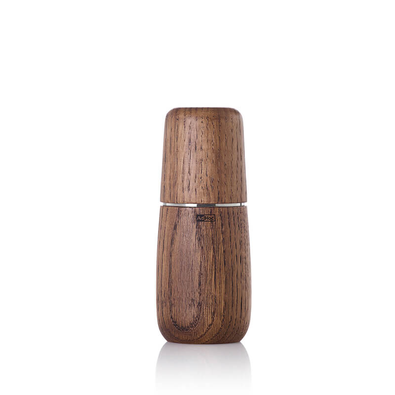 AdHoc Pfeffer- / Salzmühle Yono mit CeraCut® Ceramic Mahlwerk aus Eiche geölt & Edelstahl dunkel, 15 cm weitere Ansicht AdHoc Pfeffer- / Salzmühle Yono mit CeraCut® Ceramic Mahlwerk aus Eiche geölt & Edelstahl dunkel, 15 cm
