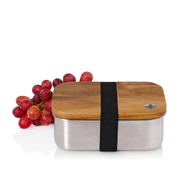AdHoc Lunchbox Cotto aus Akazienholz, Edelstahl & Polyester, 600 ml weitere Ansicht AdHoc Lunchbox Cotto aus Akazienholz, Edelstahl & Polyester, 600 ml