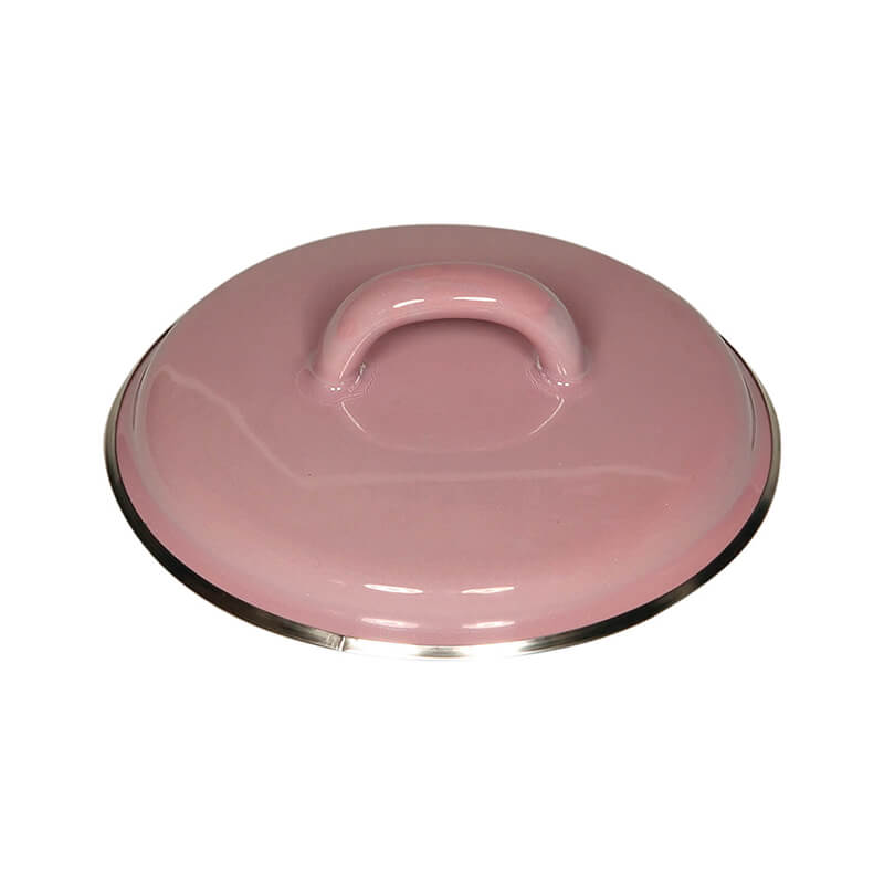 Riess Deckel mit Chromrand rosa, 12 cm weitere Ansicht Riess Deckel mit Chromrand rosa, 12 cm