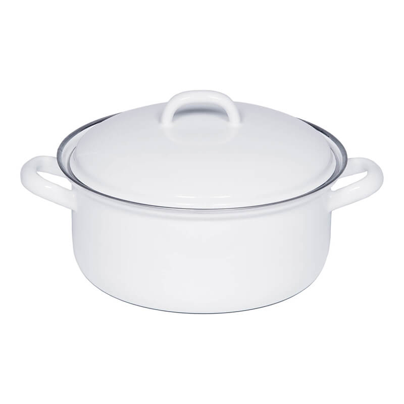 Riess Kasserolle mit Deckel weiß, 18 cm - 1,5 l weitere Ansicht Riess Kasserolle mit Deckel weiß, 18 cm - 1,5 l