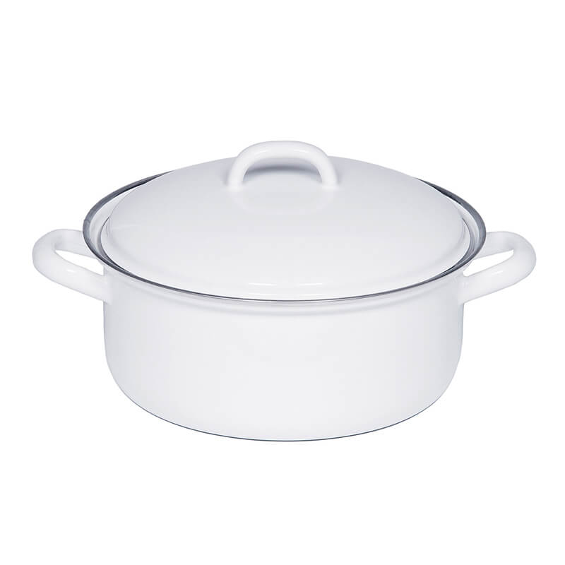 Riess Kasserolle mit Deckel weiß, 20 cm - 2 l