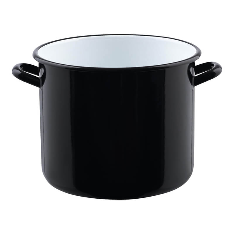 Riess Riesen Topf mit Bördel ohne Deckel schwarz, 32 cm - 20 l