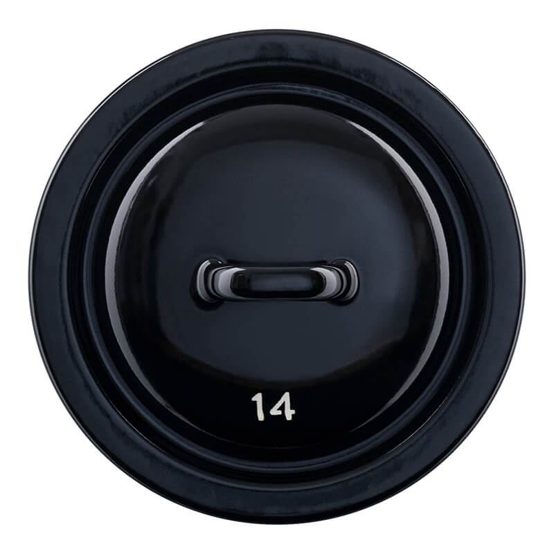 Riess Zwergen & Riesen Deckel schwarz, 14 cm