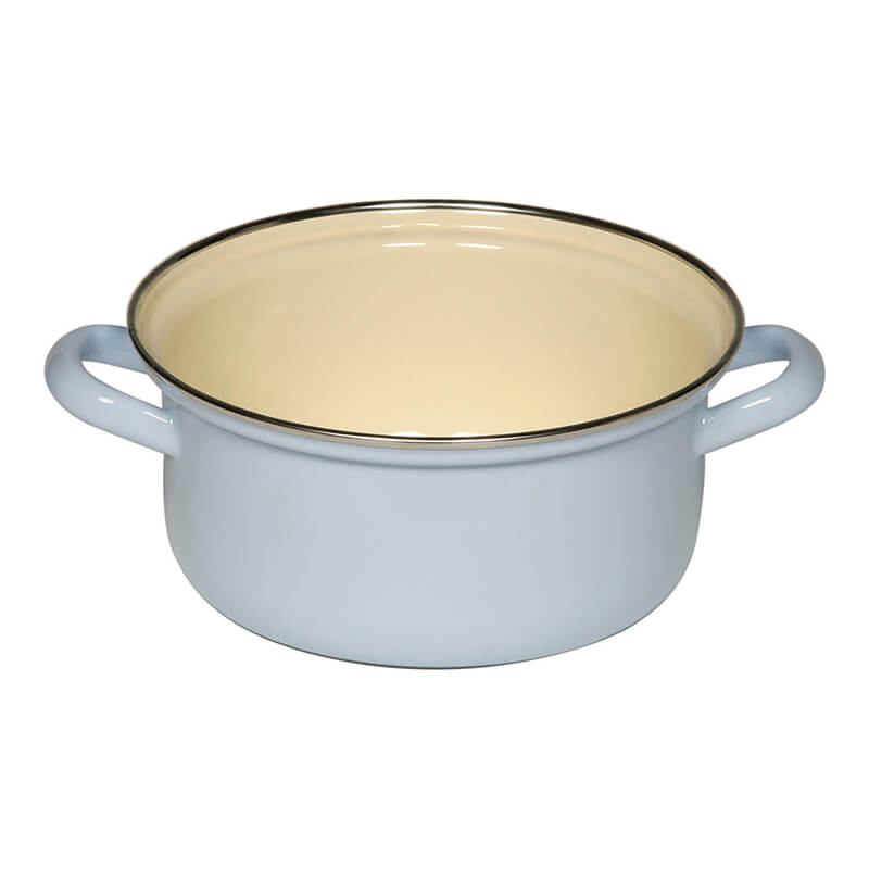 Riess Kasserolle mit Chromring ohne Deckel blau, 18 cm - 1,5 l weitere Ansicht Riess Kasserolle mit Chromring ohne Deckel blau, 18 cm - 1,5 l
