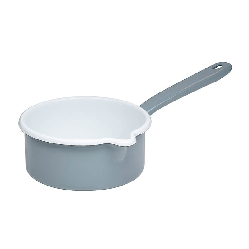 Riess Stielkasserolle mit großem Ausguss grau, 14 cm - 0,75 l weitere Ansicht Riess Stielkasserolle mit großem Ausguss grau, 14 cm - 0,75 l