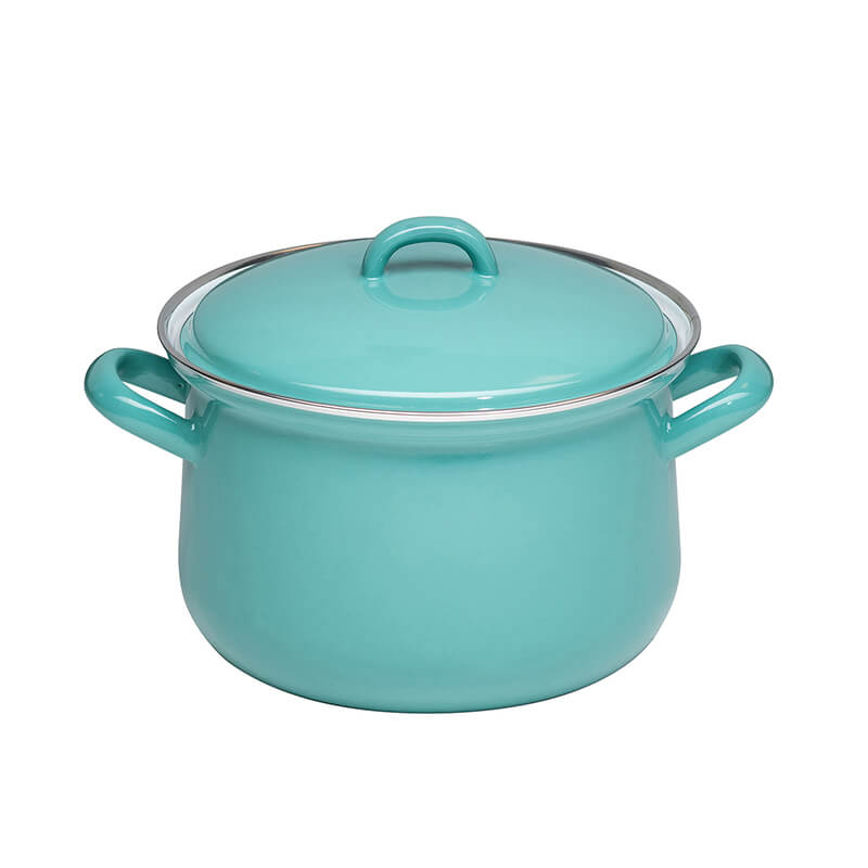 Riess Fleischtopf mit Deckel türkis mittel, 18 cm - 2,5 l weitere Ansicht Riess Fleischtopf mit Deckel türkis mittel, 18 cm - 2,5 l