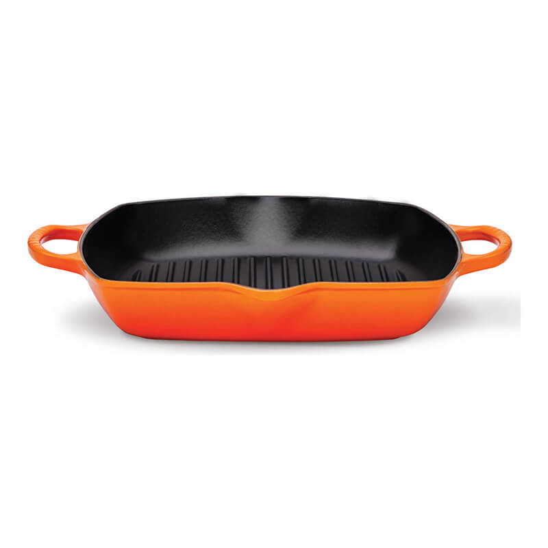 Le Creuset Grillpfanne quadratisch Signature ofenrot, 30 cm weitere Ansicht Le Creuset Grillpfanne quadratisch Signature ofenrot, 30 cm