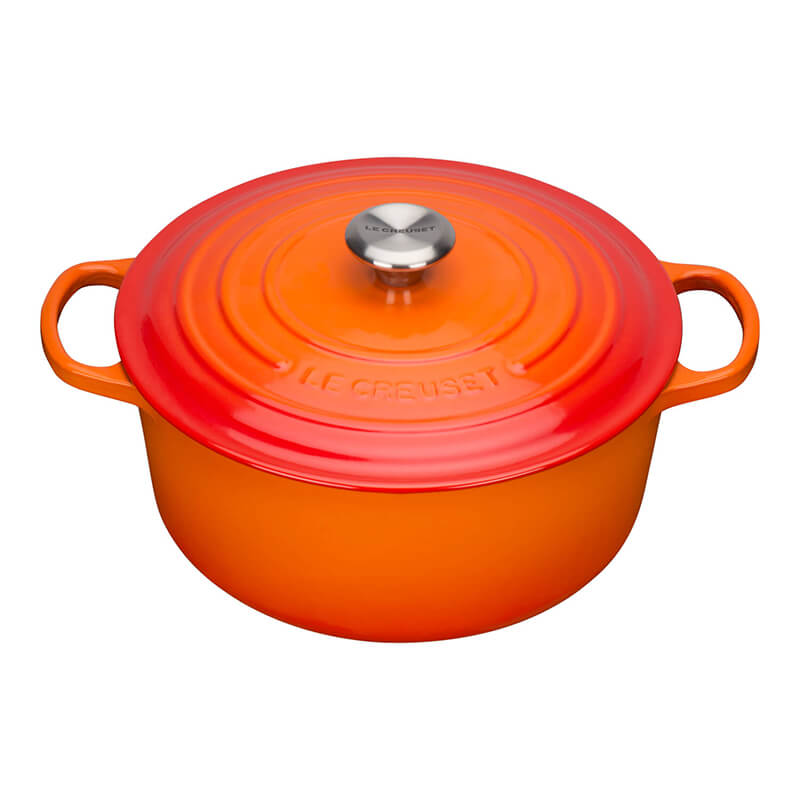 Le Creuset Bräter rund Signature ofenrot, 20 cm weitere Ansicht Le Creuset Bräter rund Signature ofenrot, 20 cm