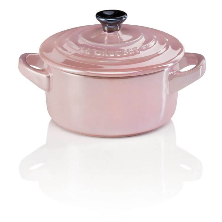 Le Creuset Mini Cocotte Metallic chiffon pink metallic weitere Ansicht Le Creuset Mini Cocotte Metallic chiffon pink metallic