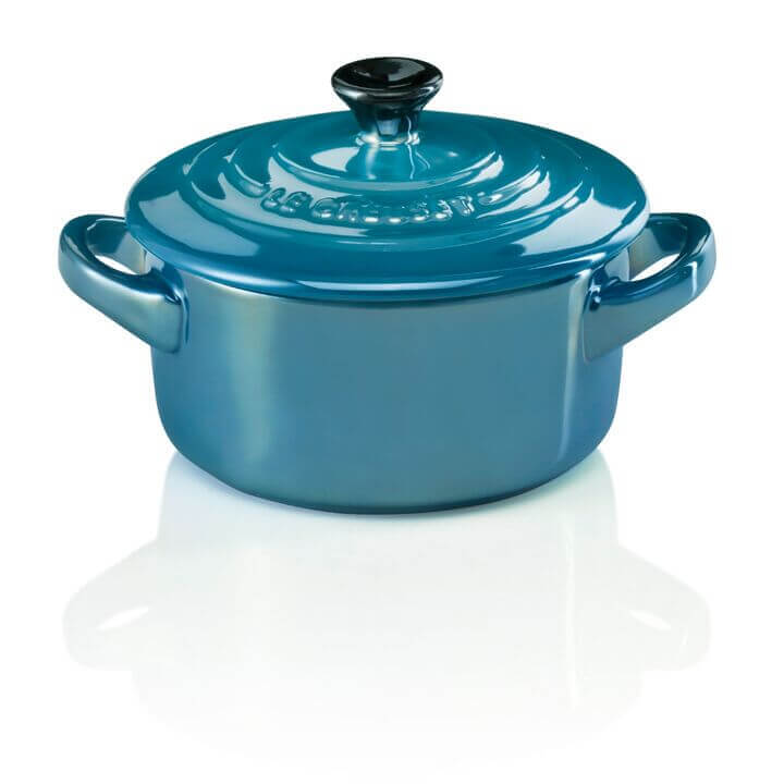 Le Creuset Mini Cocotte Metallic deep teal metallic weitere Ansicht Le Creuset Mini Cocotte Metallic deep teal metallic