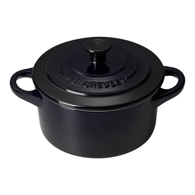 Le Creuset Mini Cocotte schwarz weitere Ansicht Le Creuset Mini Cocotte schwarz