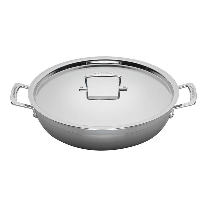 Le Creuset 3-ply Profipfanne mit Deckel antihaft, Ø 30 cm weitere Ansicht Le Creuset 3-ply Profipfanne mit Deckel antihaft, Ø 30 cm