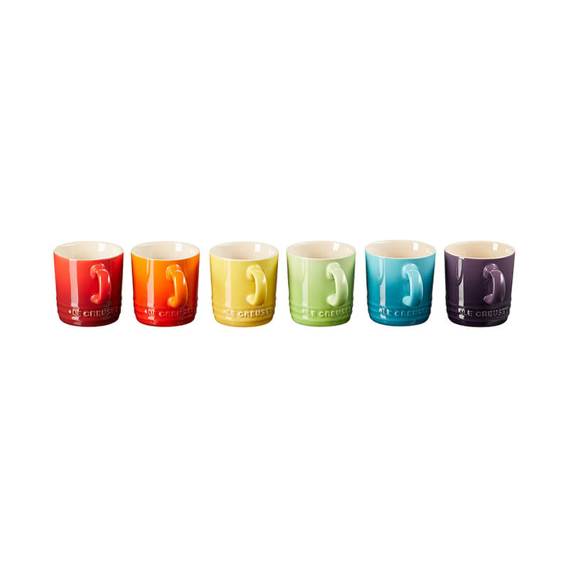 Le Creuset Espressotassen 6er-Set Regenbogen, je 100 ml weitere Ansicht Le Creuset Espressotassen 6er-Set Regenbogen, je 100 ml