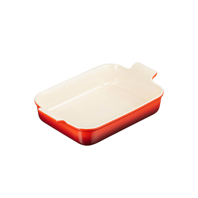 Le Creuset Auflaufform Tradition rechteckig kirschrot, 26 cm weitere Ansicht Le Creuset Auflaufform Tradition rechteckig kirschrot, 26 cm