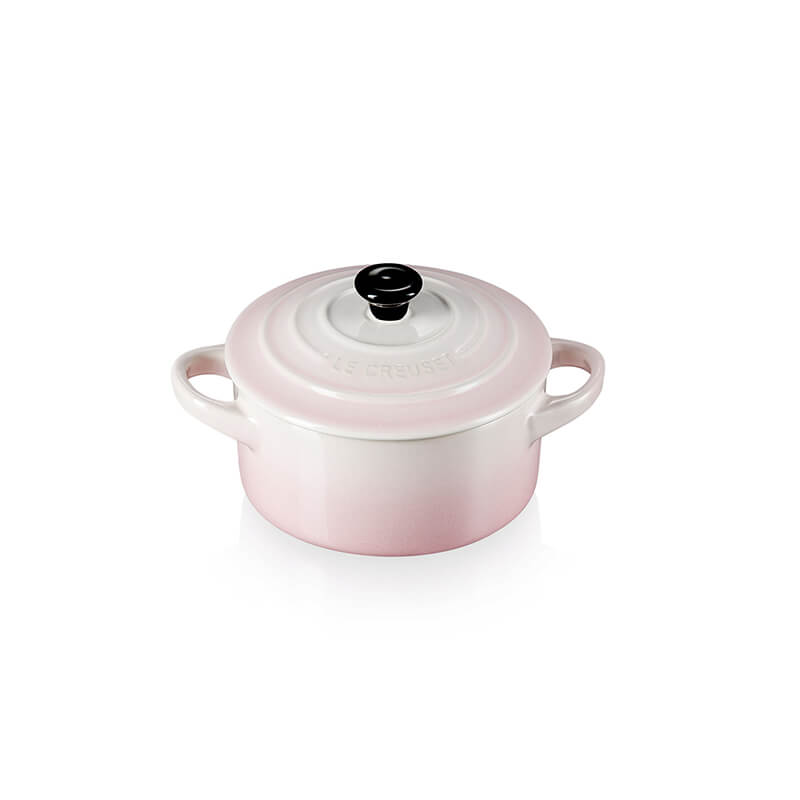 Le Creuset Mini Cocotte shell pink weitere Ansicht Le Creuset Mini Cocotte shell pink
