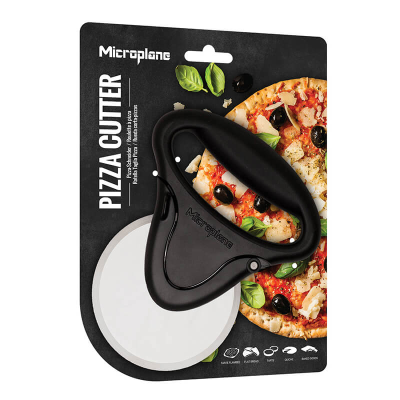 Microplane Pizza Schneider mit herausnehmbarer Klinge, schwarz