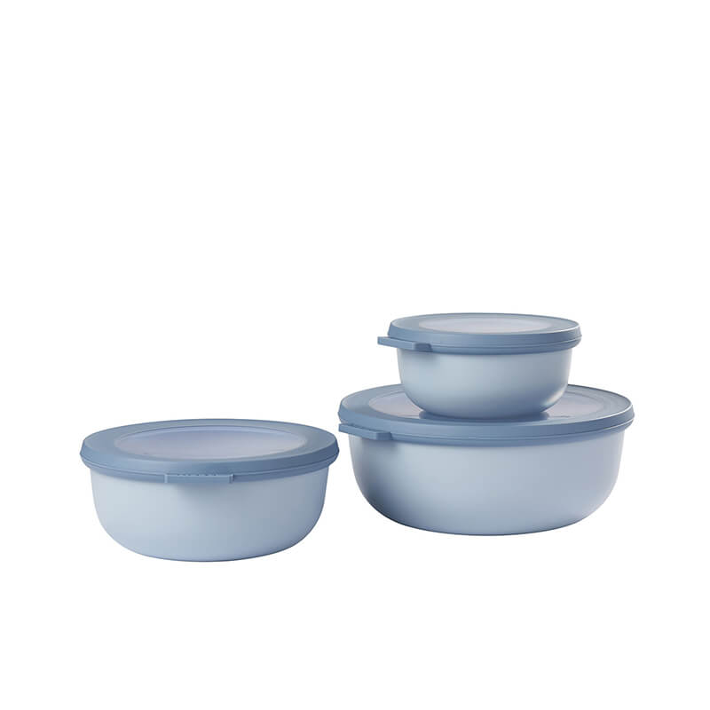 Mepal Multischüssel Set Cirqula rund nordic blue, flach - 350 ml, 750 ml, 1250 ml weitere Ansicht Mepal Multischüssel Set Cirqula rund nordic blue, flach - 350 ml, 750 ml, 1250 ml