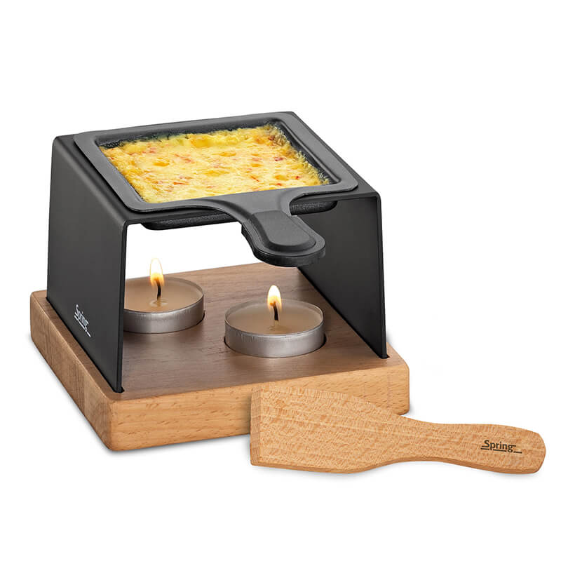 Spring Gourmet Käse Raclette aus Edelstahl & Buchenholz, für 1 Person weitere Ansicht Spring Gourmet Käse Raclette aus Edelstahl & Buchenholz, für 1 Person