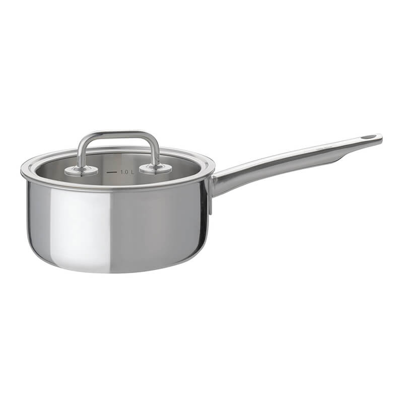 Spring Stielkasserolle nieder Brigade mit Glasdeckel, Ø 16 cm weitere Ansicht Spring Stielkasserolle nieder Brigade mit Glasdeckel, Ø 16 cm