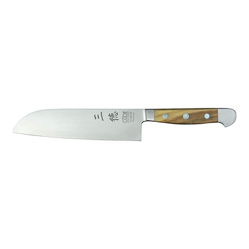 Güde Santoku Messer 18 cm Alpha-Olive, Griff Olivenholz weitere Ansicht Güde Santoku Messer 18 cm Alpha-Olive, Griff Olivenholz