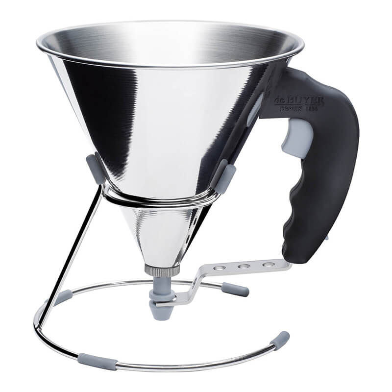 De Buyer Mini Fondanttrichter Kwik mit Untersatz 0,8l, schwarz weitere Ansicht De Buyer Mini Fondanttrichter Kwik mit Untersatz 0,8l, schwarz