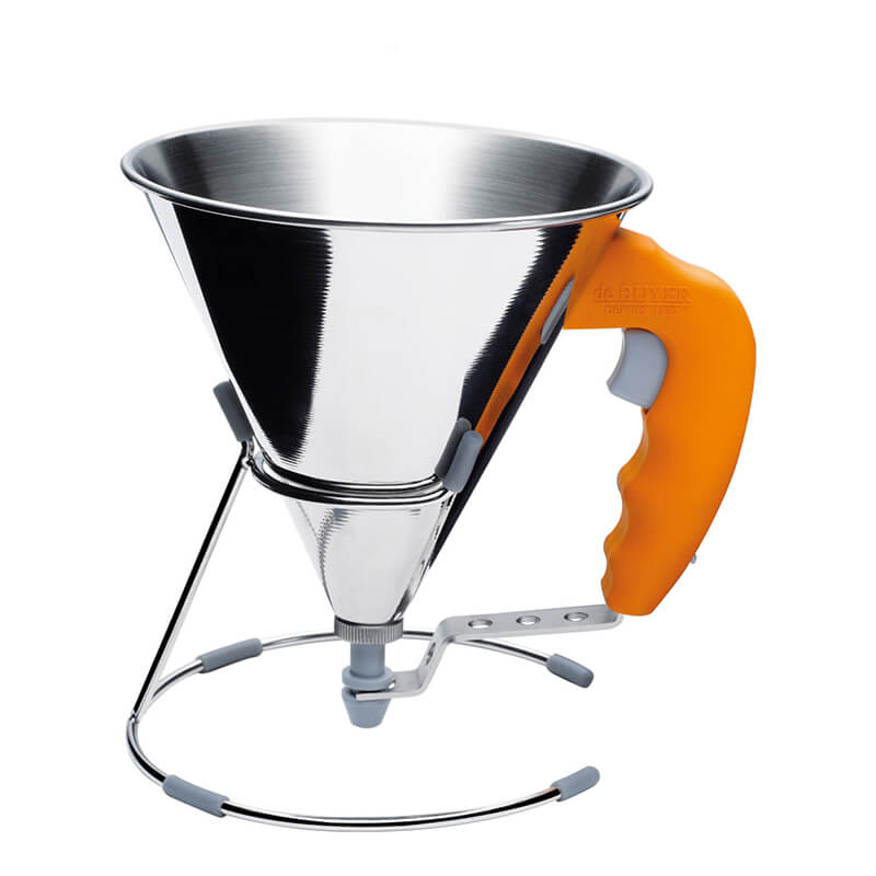 De Buyer Mini Fondanttrichter Kwik mit Untersatz 0,8l, orange weitere Ansicht De Buyer Mini Fondanttrichter Kwik mit Untersatz 0,8l, orange