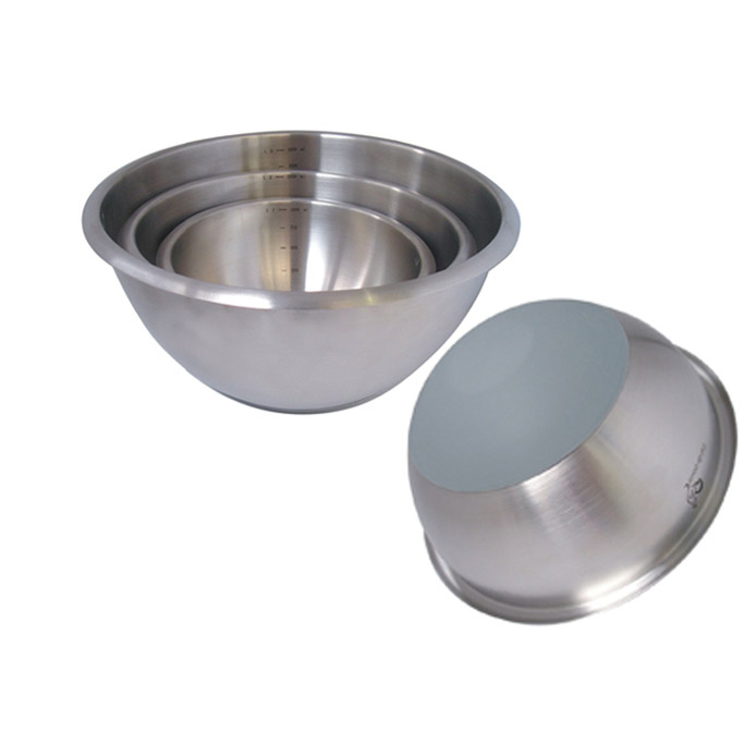 De Buyer Rührschüssel mit Silikonboden aus Edelstahl, Ø 16 cm weitere Ansicht De Buyer Rührschüssel mit Silikonboden aus Edelstahl, Ø 16 cm