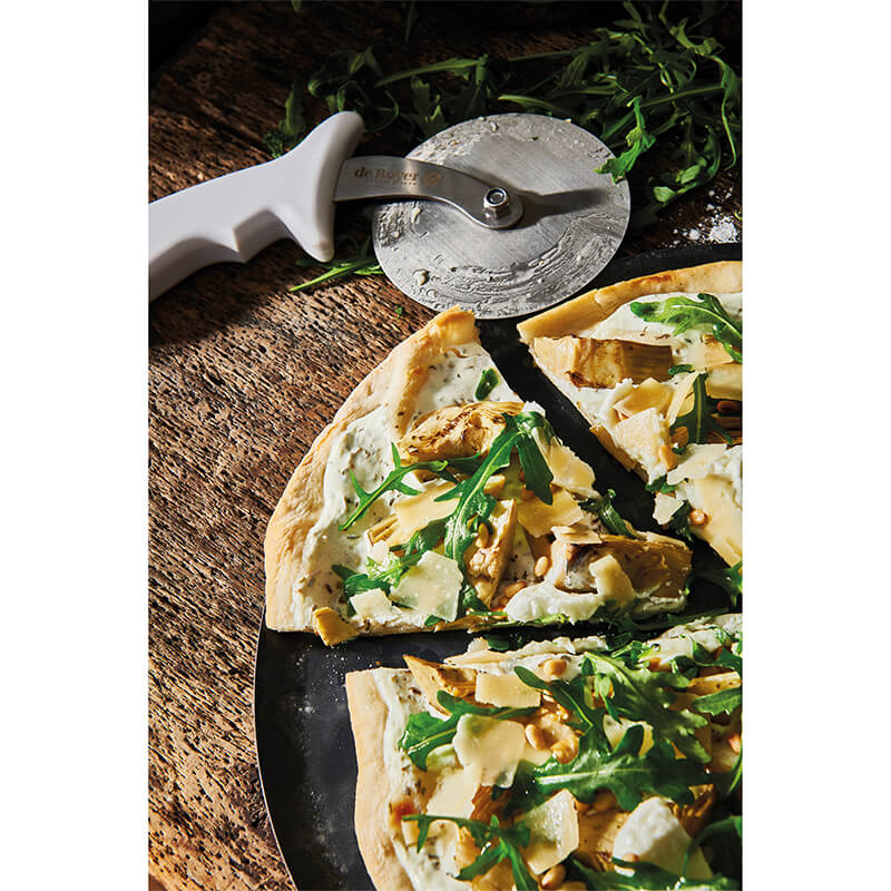 De Buyer Pizza-Rädchen - Pizzaschneider aus Edelstahl, Ø 10 cm