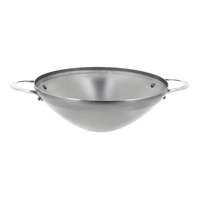 De Buyer Wok Mineral B Element Ø 32 cm mit Henkelgriffen aus Eisen weitere Ansicht De Buyer Wok Mineral B Element Ø 32 cm mit Henkelgriffen aus Eisen