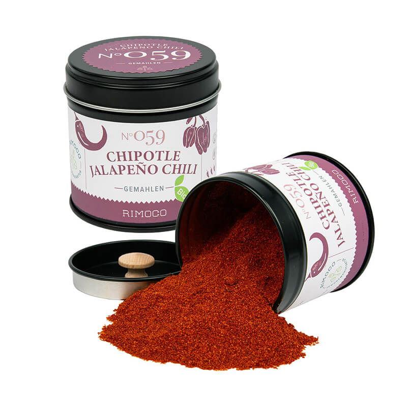 Bio Chipotle Jalapeno Chili gemahlen N° 059 von Rimoco, 70 g weitere Ansicht Bio Chipotle Jalapeno Chili gemahlen N° 059 von Rimoco, 70 g