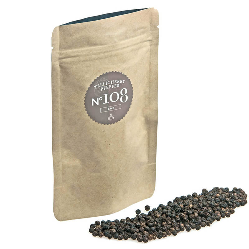 Bio Tellicherry Pfeffer Nachfüllpack N° 108 von Rimoco, 60 g weitere Ansicht Bio Tellicherry Pfeffer Nachfüllpack N° 108 von Rimoco, 60 g
